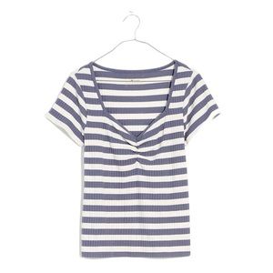 Madewell | Ribbed Sweetheart Tee in Stripe